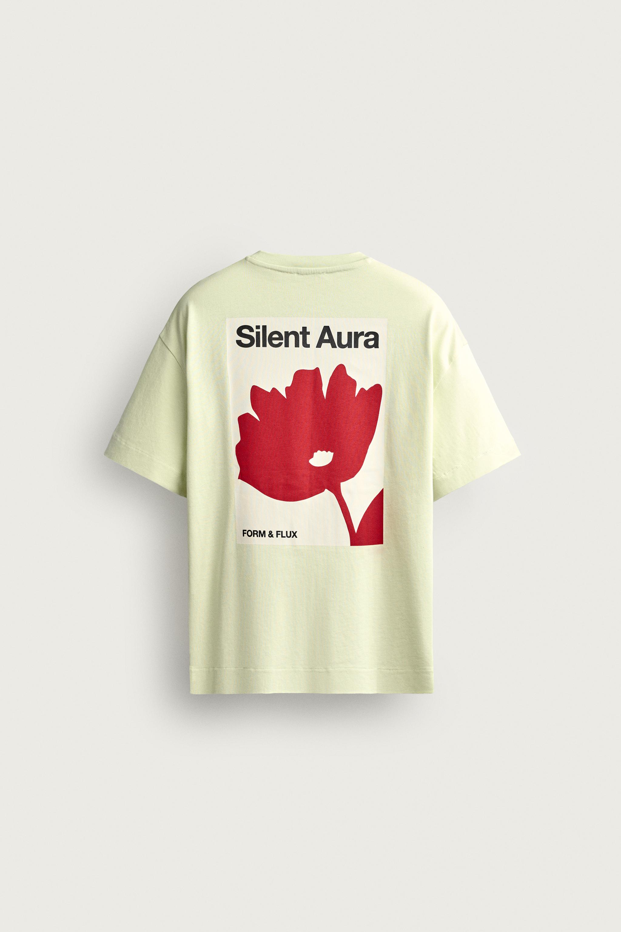 T-SHIRT COUPE DÉCONTRACTÉE À IMPRIMÉS EN CONTRASTE
